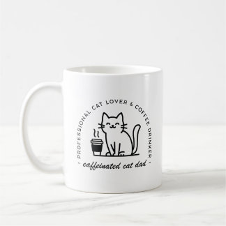 Caneca De Café Pai de gato e amantes de café homens engraçados hi
