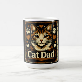 Caneca De Café Pai de Gato – Humor de Pai Felino Orgulhoso Amor