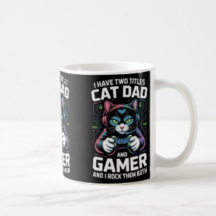Caneca De Café Pai de Gato Jogador Engraçado Pai de Gamer Eu Tenh