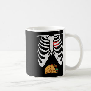 Caneca De Café Pai de Halloween Esqueleto Taco Belly Gravidez Eng