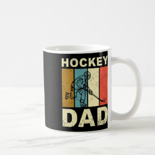 Caneca De Café Pai de Hockey Vintage Retro Dia dos Pais