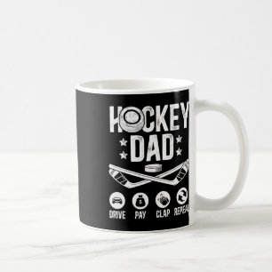 Caneca De Café Pai de jogador de hóquei no gelo dirige, paga e ba