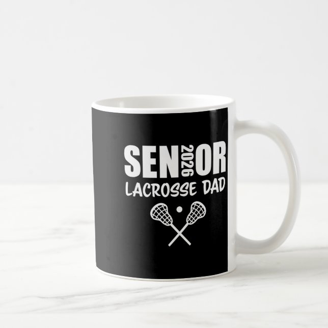 Caneca De Café Pai de Lacrosse Equipe de Lacrosse do Pai do Senio (Direita)