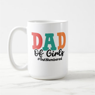 Caneca De Café Pai de Meninas: #Em Número