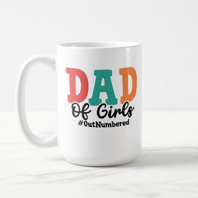 Caneca De Café Pai de Meninas: #Em Número (Esquerda)