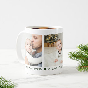 Caneca De Café Pai de Natal Feliz 3 Foto Personalizada Coffee Mug