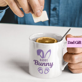 Caneca De Café Pai de Pais roxas e bonitas Páscoas coelhos coelho