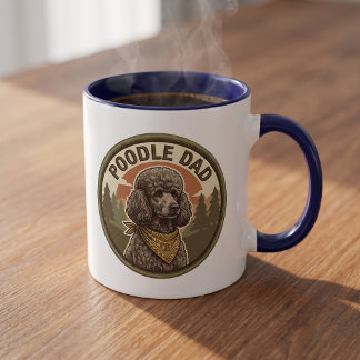 Caneca de Café Pai de Poodle | Presente para Pai d
