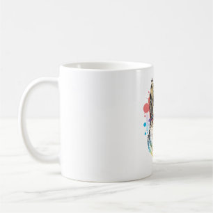 Caneca De Café Pai de Pop de arte colorida Mãe Cachorro