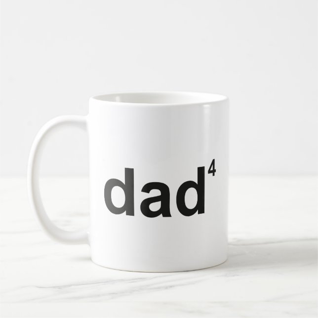 Caneca de café Pai de Quatro (Esquerda)