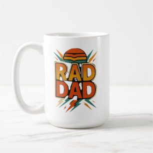 Caneca De Café Pai De Rad Retroativo - Desi De Raio Sunset Vintag