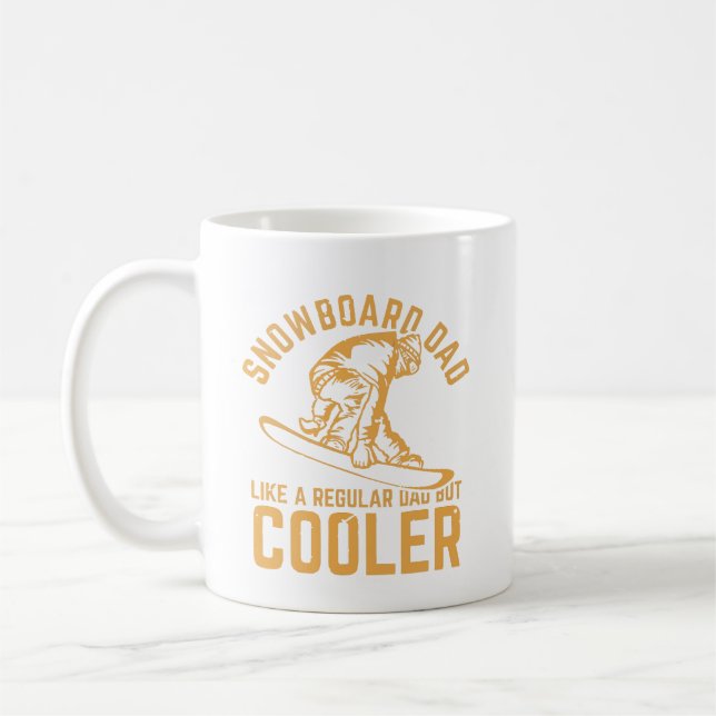 Caneca De Café Pai De Snowboard Como Um PAI Regular Mas Mais Frio (Esquerda)