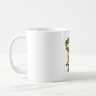 Caneca De Café Pai de Softball Vintage Varsity Bats Cruzados Desi