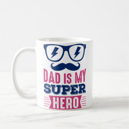 Caneca De Café Pai de Super-Herói - Meu Herói Real