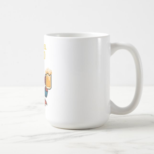 Caneca De Café Pai de Super Herói Pixel Art, Presente Dia de os p (Direita)