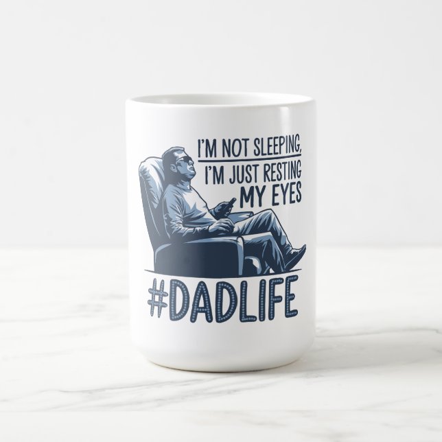 Caneca De Café Pai descansando os olhos, presente de citação engr (Centro)