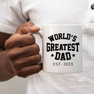 Caneca De Café Pai   Dia de os pais moderno Grande Pai