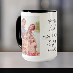 Caneca De Café pai dia de os pais torna o mundo mais seguro colag