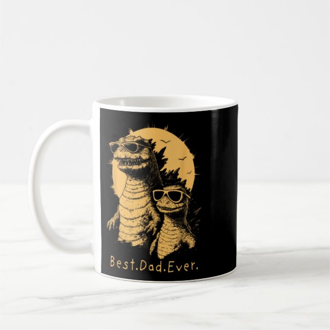 Caneca De Café Pai Dinossauro Engraçado Sempre (Esquerda)