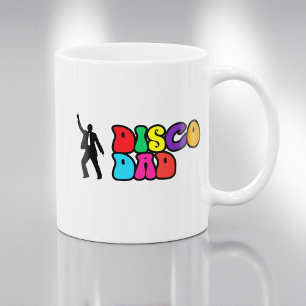 Caneca De Café Pai Disco - Um presente retrorreflector 70s para P