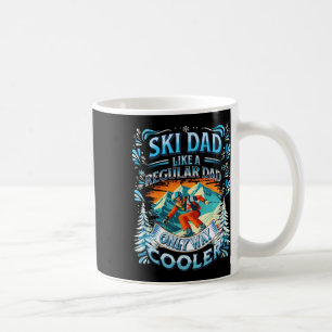 Caneca De Café Pai Divertido de Esqui Como um Pai Normal Só que M
