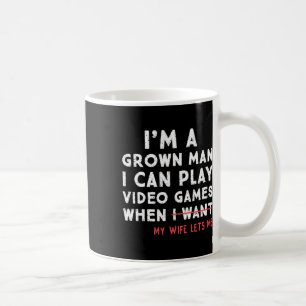 Caneca De Café Pai Divertido Gamer Posso Jogar Video Games Quando
