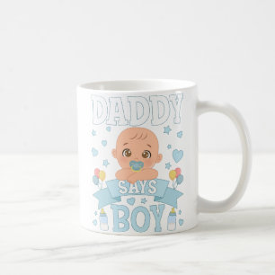 Caneca De Café Pai diz gravidez infantil rosa ou azul