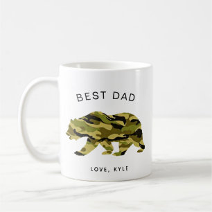 Caneca De Café Pai do exército do melhor pai legal café dia de 