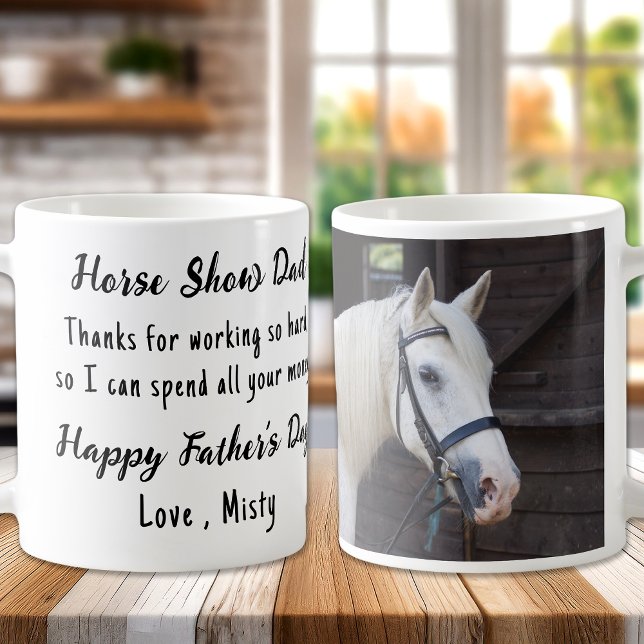 Caneca De Café Pai do Horse Show - Imagem Personalizada Equina En (Criador carregado)