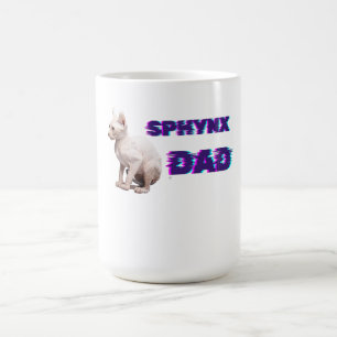 Caneca De Café Pai do Sphynx com defeito cibernético Amante de Ga