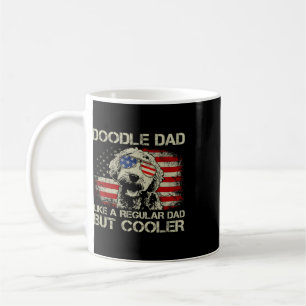 Caneca De Café Pai Doodle como um pai normal, mas mais legal Gold