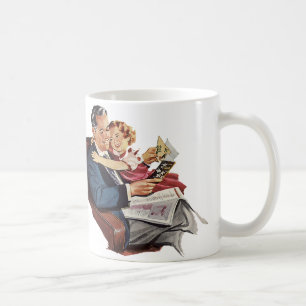Caneca De Café Pai e Filha Antigos, Feliz Dia dos Pais!