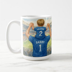 Caneca De Café Pai e Filho Correspondendo Jerseys Pai de futebol