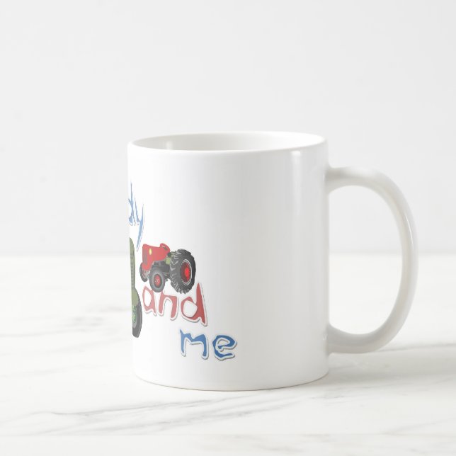 Caneca De Café Pai e mim tratores (Direita)