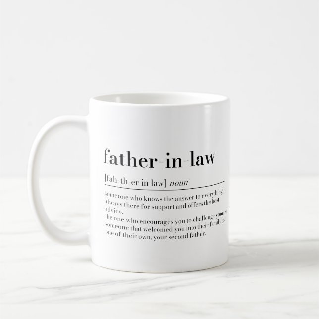 Caneca De Café Pai Em Direito, Café Mug Gift (Esquerda)
