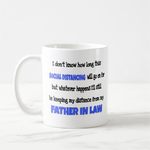Caneca De Café Pai em Direito Distância Social
