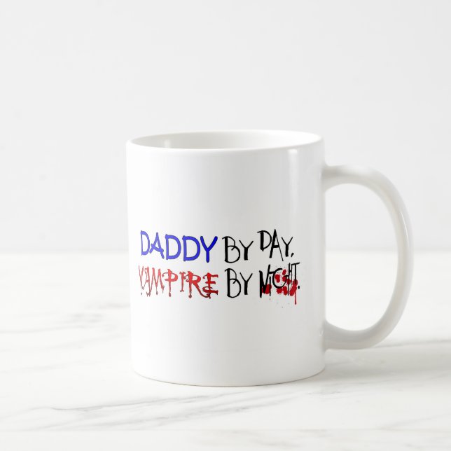 Caneca De Café Pai em o dia, vampiro em a noite (Direita)