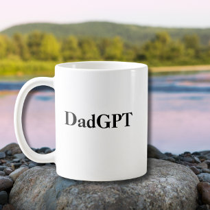 Caneca De Café Pai Engraçado Aniversário PaiGPT Acionado por AI e