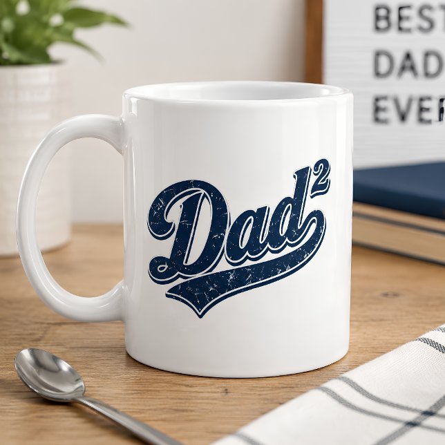 Caneca De Café Pai Engraçado ao Quadrado (Criador carregado)