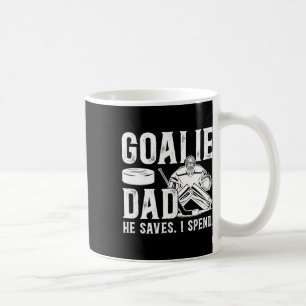 Caneca De Café Pai engraçado de goleiro de hóquei de um goleiro d