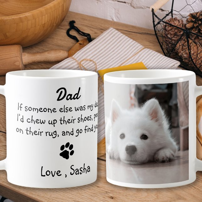 Caneca De Café Pai Engraçado - Dia de os pais Pet Photo (Criador carregado)