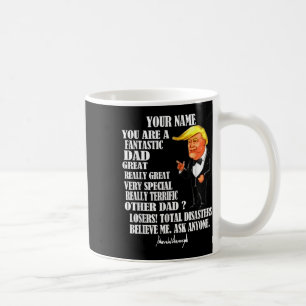 Caneca De Café Pai Engraçado Donald Trump Dia de os pais Dotado T