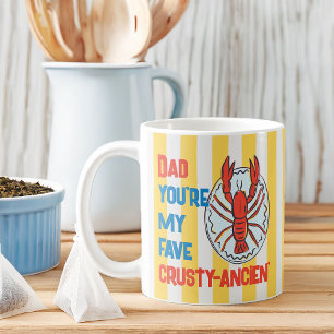 Caneca De Café Pai Engraçado Lagosta Crustácea Amalfi - Estrias A