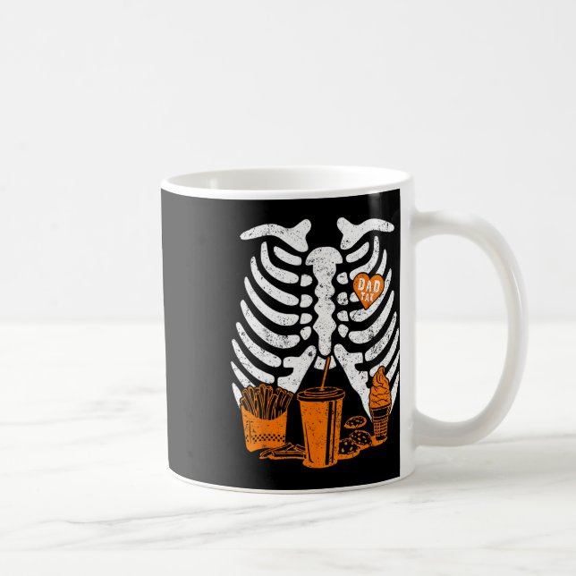 Caneca De Café Pai Esqueleto Imposto Comida Rápida Halloween Assu (Direita)