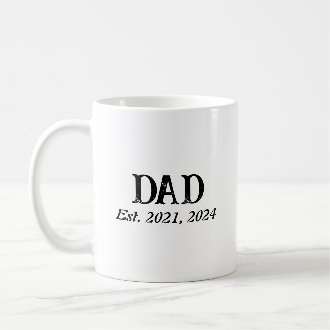 Caneca De Café Pai Estabeleceu Minimalista Moderno (Esquerda)