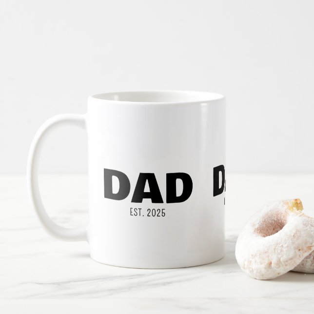 Caneca De Café Pai Estabeleceu Novo Presente de Pai (Com Donut)