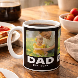 Caneca De Café Pai Estabeleceu Preto 3 Foto