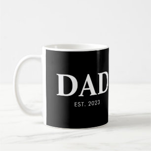 Caneca De Café Pai Estabeleceu Texto Simples Mínimo Ano