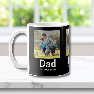 Caneca De Café Pai Estabelecido Foto Preto 3