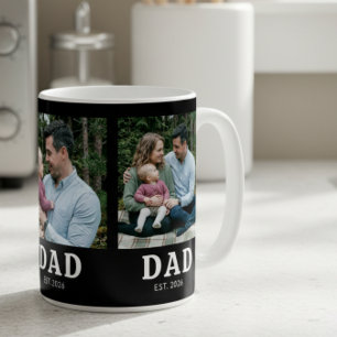 Caneca De Café Pai Estabelecido Negrito Moderno Preto 3 Foto